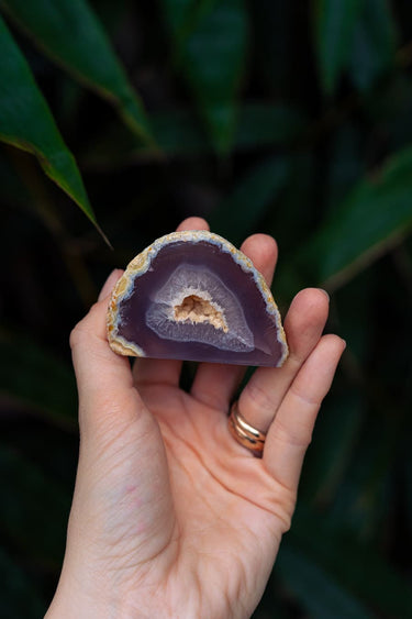 Blue Lace Agate Cave with Druzy